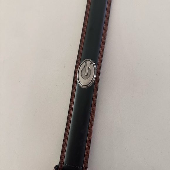 Black and Brown Leather Belt with Silver Conchos - Picture 7 of 7